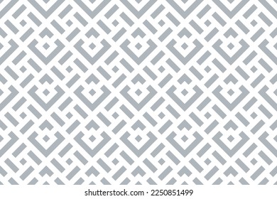 Abstract geometric pattern. A seamless vector background. White and gray ornament. Graphic modern pattern. Simple lattice graphic design.