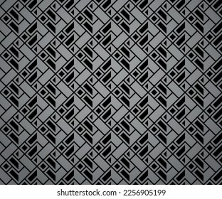 Abstract geometric pattern. A seamless vector background. Black and gray ornament. Graphic modern pattern. Simple lattice graphic design