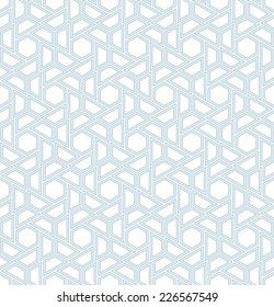 Abstract geometric pattern. A seamless vector background. Blue and white texture.