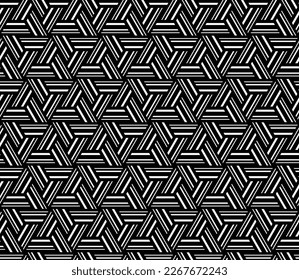 Abstract geometric pattern. A seamless vector background. White and black ornament. Graphic modern pattern. Simple lattice graphic design