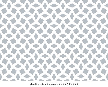 Abstract geometric pattern. A seamless vector background. White and gray ornament. Graphic modern pattern. Simple lattice graphic design.