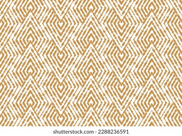 Abstract geometric pattern. A seamless vector background. White and gold ornament. Graphic modern pattern. Simple lattice graphic design