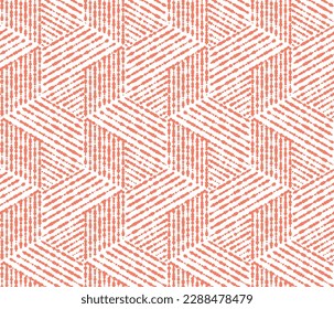 Abstract geometric pattern. A seamless vector background. White and pink ornament. Graphic modern pattern. Simple lattice graphic design