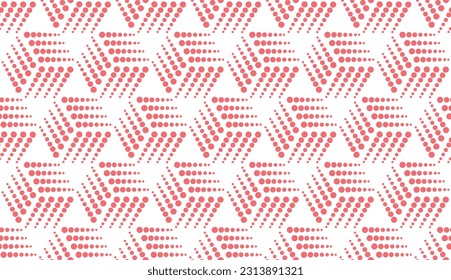 Abstract geometric pattern. A seamless vector background. White and pink ornament. Graphic modern pattern. Simple lattice graphic design
