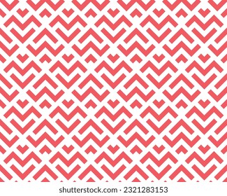 Abstract geometric pattern. A seamless vector background. White and pink ornament. Graphic modern pattern. Simple lattice graphic design