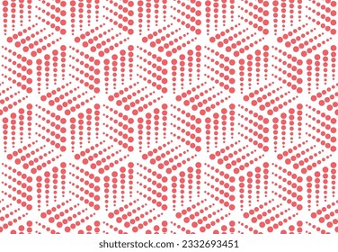 Abstract geometric pattern. A seamless vector background. White and pink ornament. Graphic modern pattern. Simple lattice graphic design