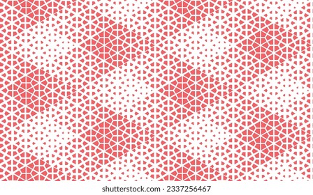 Abstract geometric pattern. A seamless vector background. White and pink ornament. Graphic modern pattern. Simple lattice graphic design