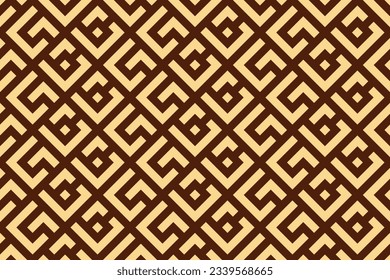 Abstract geometric pattern. A seamless vector background. Gold and brown ornament. Graphic modern pattern. Simple lattice graphic design