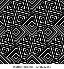 Abstract geometric pattern. A seamless vector background. White and black ornament. Graphic modern pattern. Simple lattice graphic design