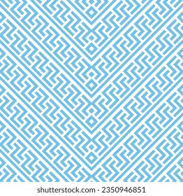 Abstract geometric pattern. A seamless vector background. White and blue ornament. Graphic modern pattern. Simple lattice graphic design