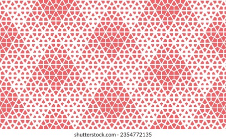 Abstract geometric pattern. A seamless vector background. White and pink ornament. Graphic modern pattern. Simple lattice graphic design