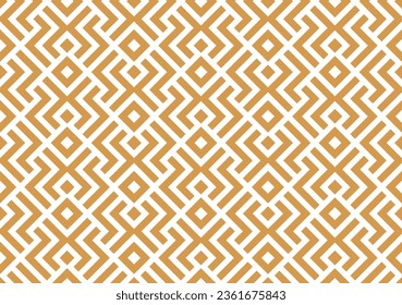 Abstract geometric pattern. A seamless vector background. White and gold ornament. Graphic modern pattern. Simple lattice graphic design