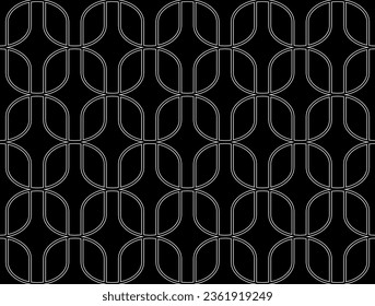 Abstract geometric pattern. A seamless vector background. White and black ornament. Graphic modern pattern. Simple lattice graphic design