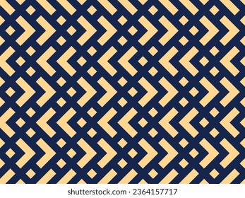 Abstract geometric pattern. A seamless vector background. Gold and dark blue ornament. Graphic modern pattern. Simple lattice graphic design