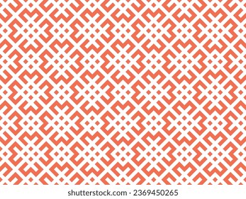Abstract geometric pattern. A seamless vector background. White and pink ornament. Graphic modern pattern. Simple lattice graphic design