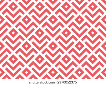 Abstract geometric pattern. A seamless vector background. White and pink ornament. Graphic modern pattern. Simple lattice graphic design