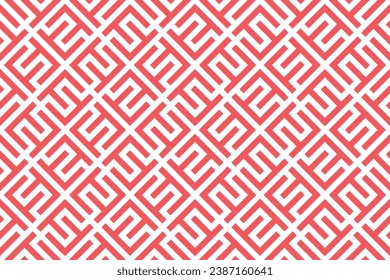 Abstract geometric pattern. A seamless vector background. White and pink ornament. Graphic modern pattern. Simple lattice graphic design