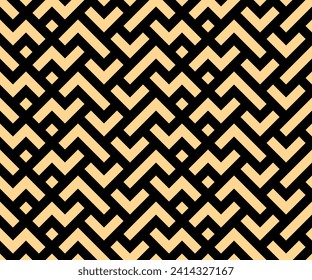 Abstract geometric pattern. A seamless vector background. Gold and black ornament. Graphic modern pattern. Simple lattice graphic design