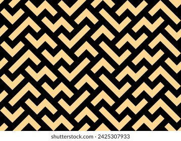 Abstract geometric pattern. A seamless vector background. Gold and black ornament. Graphic modern pattern. Simple lattice graphic design