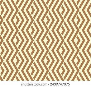 Abstract geometric pattern. A seamless vector background. Golden and beige ornament. Graphic modern pattern. Simple lattice graphic design