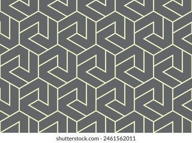 Abstract geometric pattern. A seamless vector background. Gray and beige ornament. Graphic modern pattern. Simple lattice graphic design