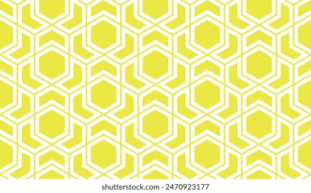 Abstract geometric pattern. A seamless vector background. White and yellow ornament. Graphic modern pattern. Simple lattice graphic design