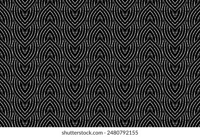 Abstract geometric pattern. A seamless vector background. White and black ornament. Graphic modern pattern. Simple lattice graphic design.