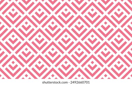 Abstract geometric pattern. A seamless vector background. White and pink ornament. Graphic modern pattern. Simple lattice graphic design