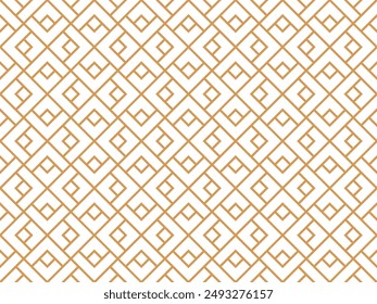 Abstract geometric pattern. A seamless vector background. White and golden ornament. Graphic modern pattern. Simple lattice graphic design