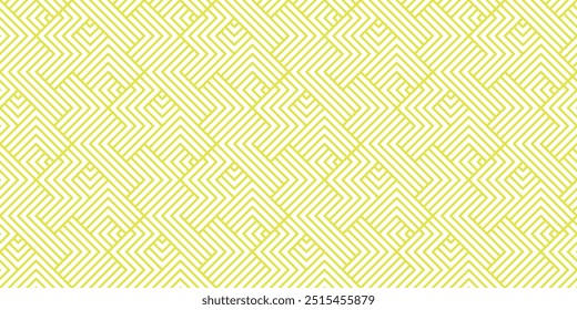 Padrão geométrico abstrato. Um fundo de vetor sem costura. Ornamento branco e amarelo. Padrão gráfico moderno. Design gráfico simples com reticulado