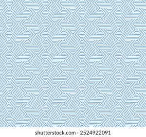 Abstract geometric pattern. A seamless vector background. White and blue ornament. Graphic modern pattern. Simple lattice graphic design