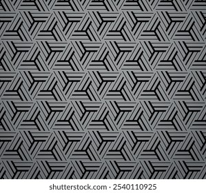 Abstract geometric pattern. A seamless vector background. Gray and black ornament. Graphic modern pattern. Simple lattice graphic design