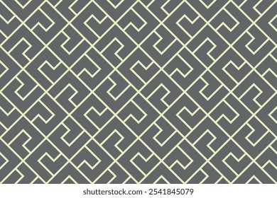 Abstract geometric pattern. A seamless vector background. Gray and beige ornament. Graphic modern pattern. Simple lattice graphic design