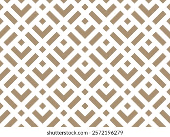 Abstract geometric pattern. A seamless vector background. White and beige ornament. Graphic modern pattern. Simple lattice graphic design