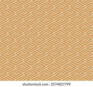 Abstract geometric pattern. A seamless vector background. White and golden ornament. Graphic modern pattern. Simple lattice graphic design
