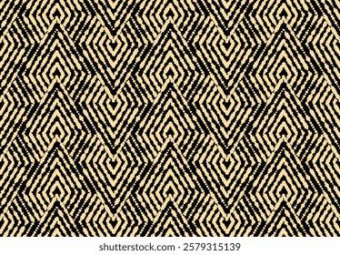 Abstract geometric pattern. A seamless vector background. Golden and black ornament. Graphic modern pattern. Simple lattice graphic design