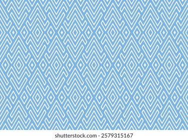 Abstract geometric pattern. A seamless vector background. White and blue ornament. Graphic modern pattern. Simple lattice graphic design