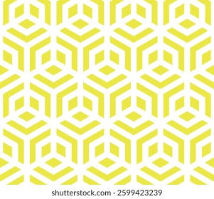 Abstract geometric pattern. A seamless vector background. White and yellow ornament. Graphic modern pattern. Simple lattice graphic design