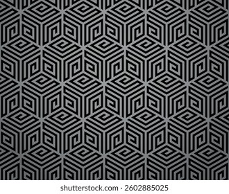 Abstract geometric pattern. A seamless vector background. Gray and black ornament. Graphic modern pattern. Simple lattice graphic design