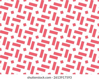 Abstract geometric pattern. A seamless vector background. White and pink ornament. Graphic modern pattern. Simple lattice graphic design