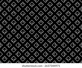 Abstract geometric pattern. A seamless vector background. White and black ornament. Graphic modern pattern. Simple lattice graphic design.