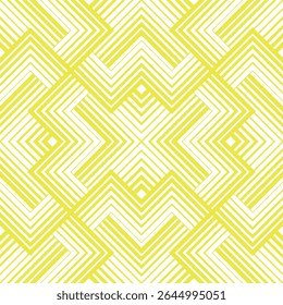 Abstract geometric pattern. A seamless vector background. White and yellow ornament. Graphic modern pattern. Simple lattice graphic design