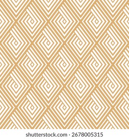 Abstract geometric pattern. A seamless vector background. White and golden ornament. Graphic modern pattern. Simple lattice graphic design