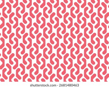 Abstract geometric pattern. A seamless vector background. White and pink ornament. Graphic modern pattern. Simple lattice graphic design