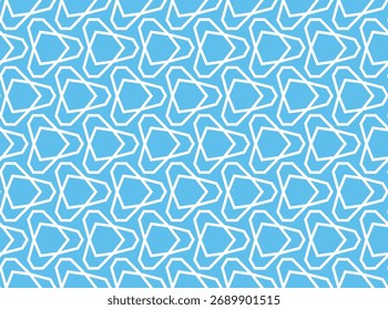 Abstract geometric pattern. A seamless vector background. White and blue ornament. Graphic modern pattern. Simple lattice graphic design