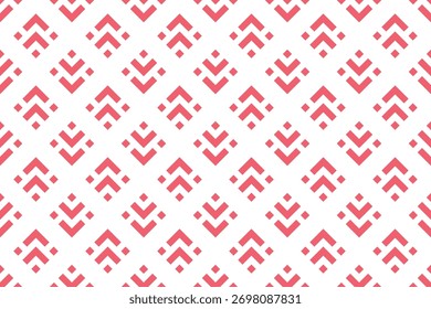 Abstract geometric pattern. A seamless vector background. White and pink ornament. Graphic modern pattern. Simple lattice graphic design