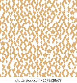Abstract geometric pattern. A seamless vector background. White and golden ornament. Graphic modern pattern. Simple lattice graphic design
