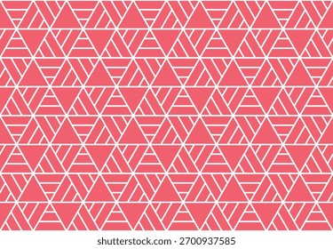 Abstract geometric pattern. A seamless vector background. White and pink ornament. Graphic modern pattern. Simple lattice graphic design