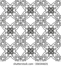 Abstract geometric pattern. A seamless vector background. Black and white texture.