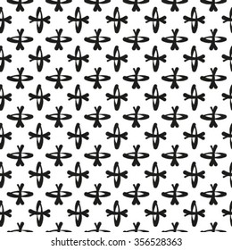 Abstract geometric pattern. A seamless vector background. Black and white texture.